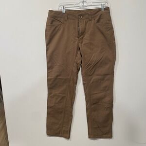 Under Armour Storm Loose Fit Pants Mens 34x32 Brown Canvas Water Resistant Work